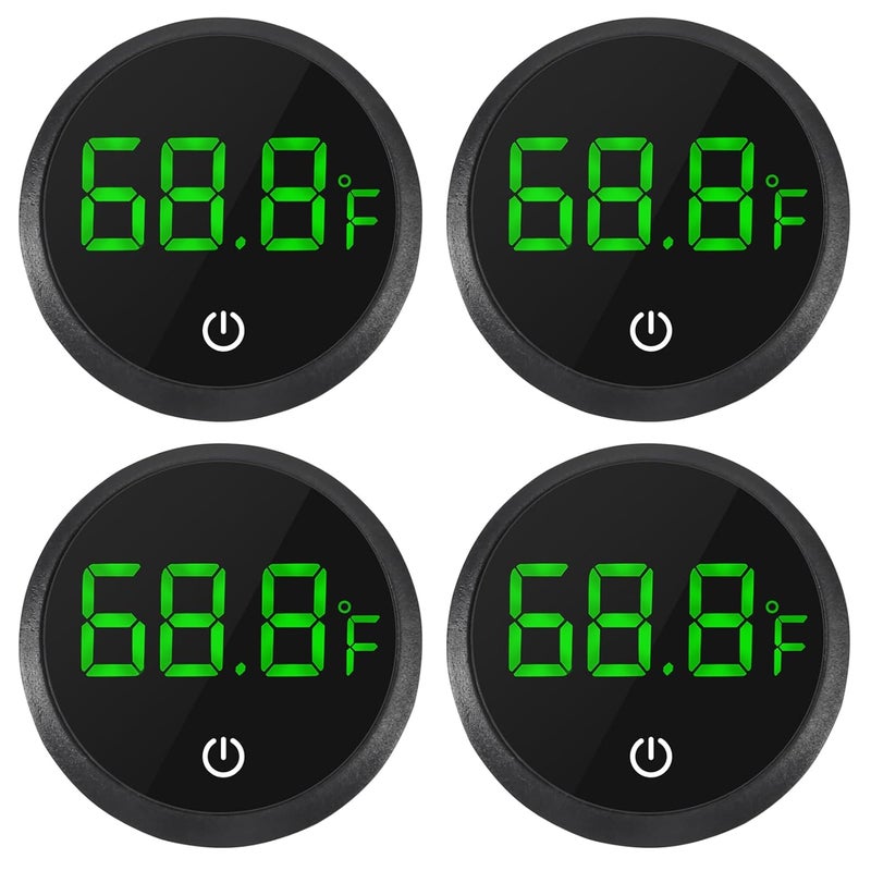 ACEIRMC 4pcs Fish Tank Digital Thermometer Accurate LED Display to ±0.9°F Tank Thermometer Aquarium Temperature Measurement Suitable for Fish, Axolotl, Turtle or Aquatic - Image 1